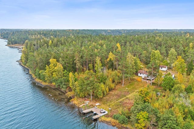 Exterior view of the main house and garden