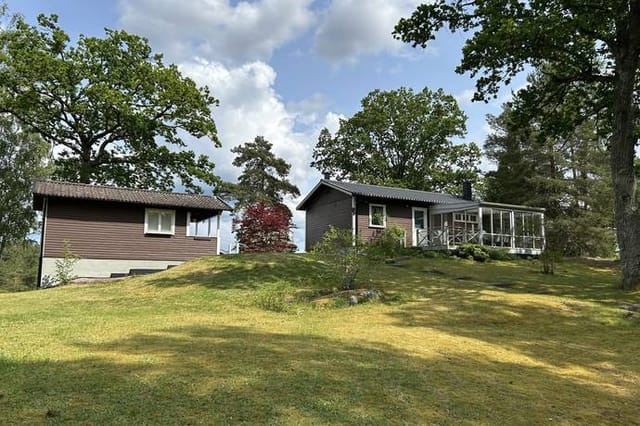 Exterior view of the house and garden