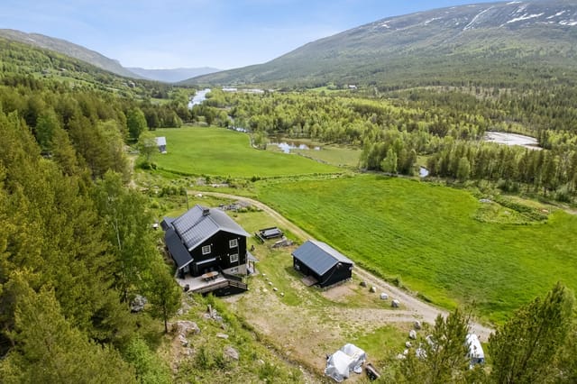 Drone photo, beautiful view over the Bråtå valley