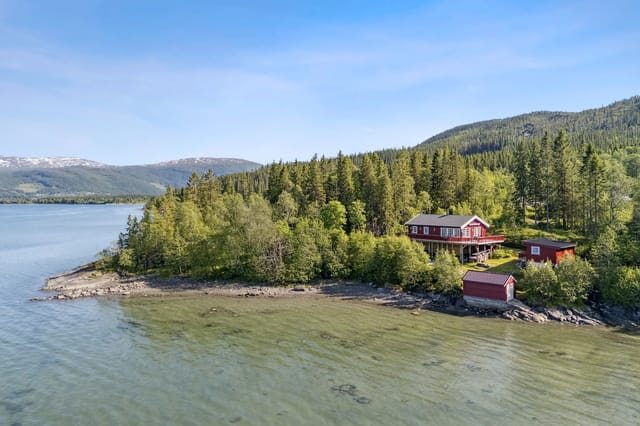 Front view of the property with sea view