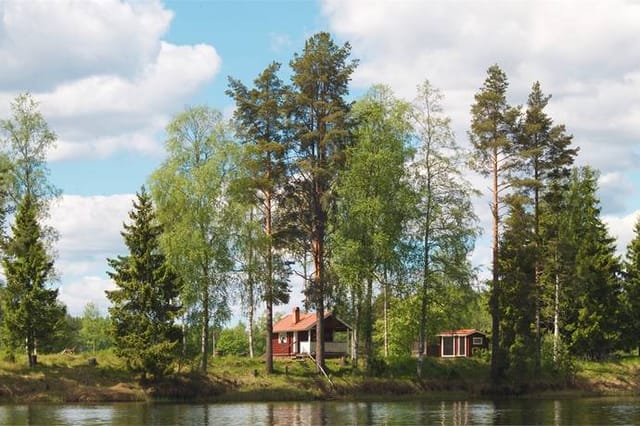 Cottage exterior and river view