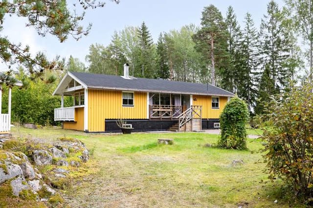 Exterior view of the house and garden