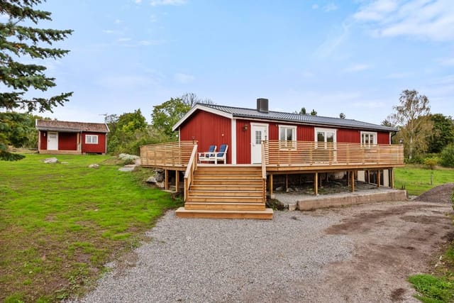 Exterior view of the house and terrace
