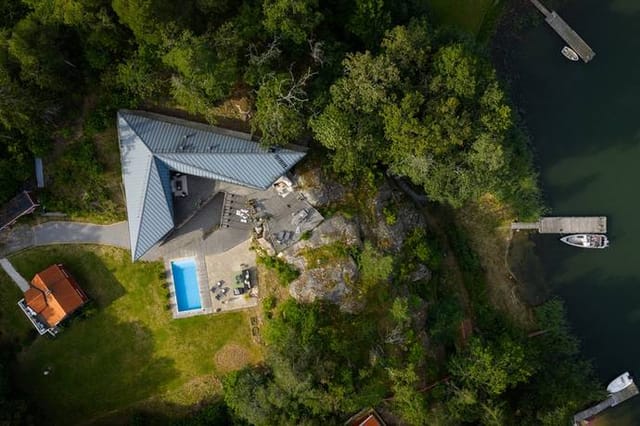 Main house and waterfront view