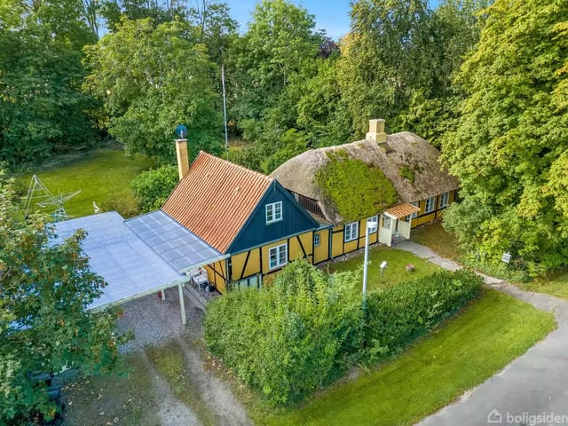 Front view of the farmhouse