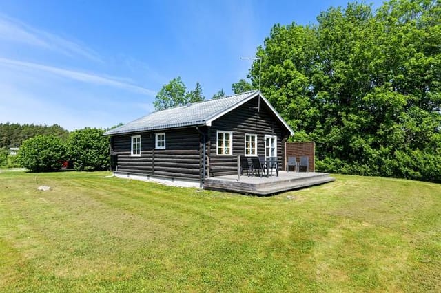 Front view of the house and garden