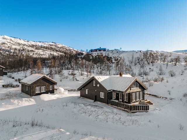 Main view of the cabin and annex